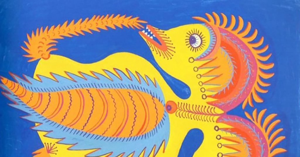 Maria Prymachenko fanciful lizard painting