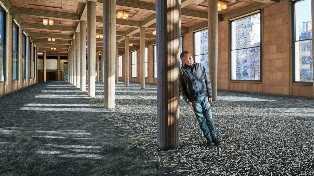 Flotex Philippe Starck design looks like a bunch of tangled branches on a black background