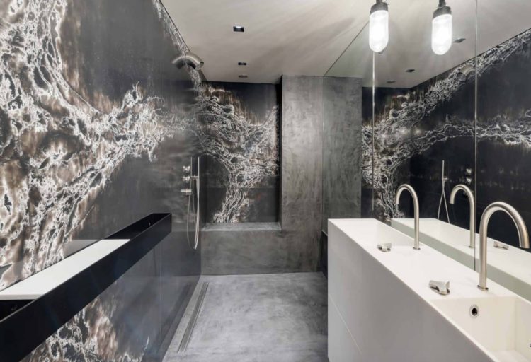 Compac ICE black in bathroom
