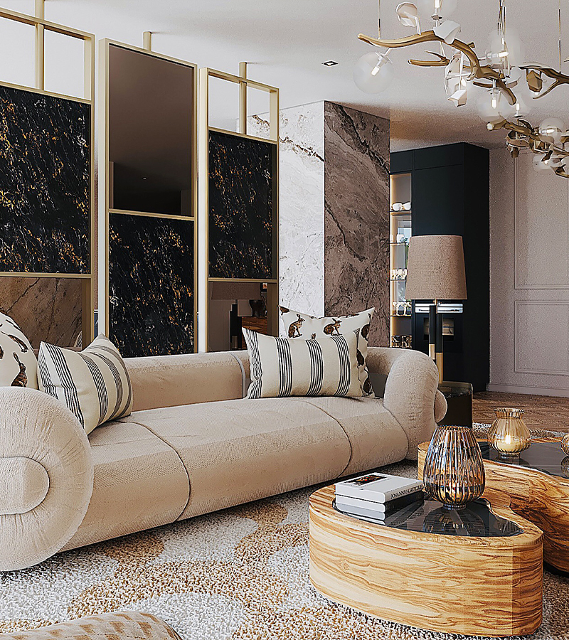 Gommosa Sofa in luxury living room