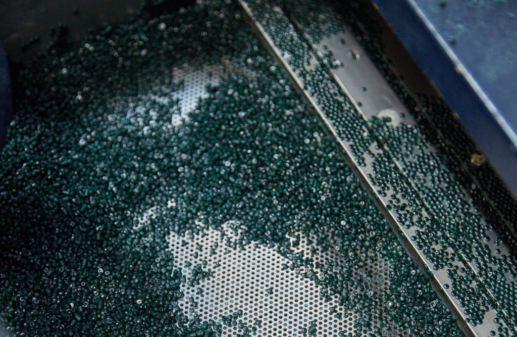 Process: turning ocean plastic into polypropylene pellets