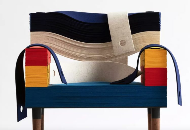Stacklab chair with extra strips of felt