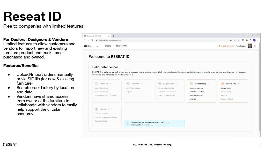 Reseat ID interface