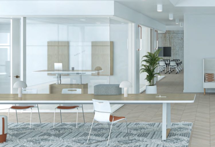 Quorum table wood top white base