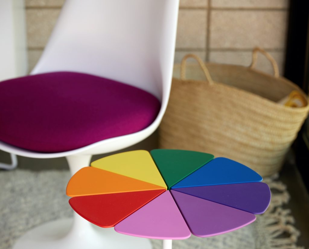 With Saarinen Tulip chair