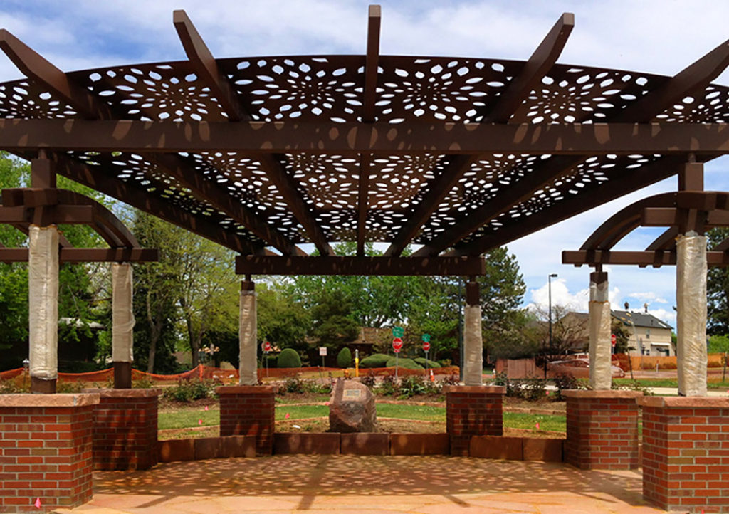 Parasoleil shade structure in ourdoor space showing elements of the Pattern Map