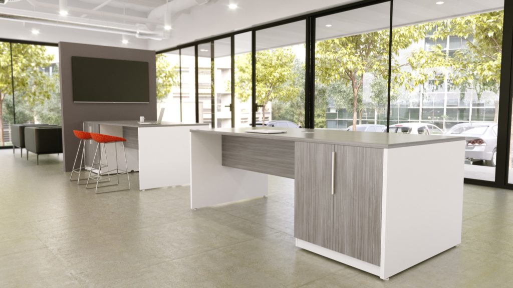 Avalon collection two units in silver/gray in office