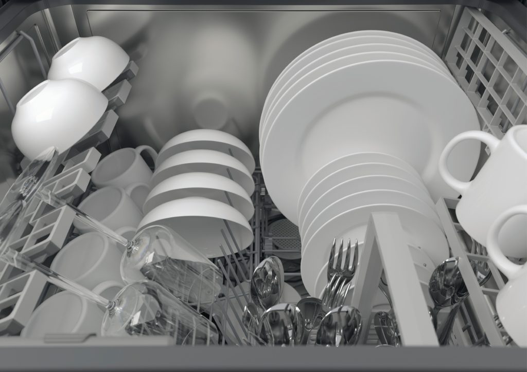 detail of dishes in Series 11 DishDrawer