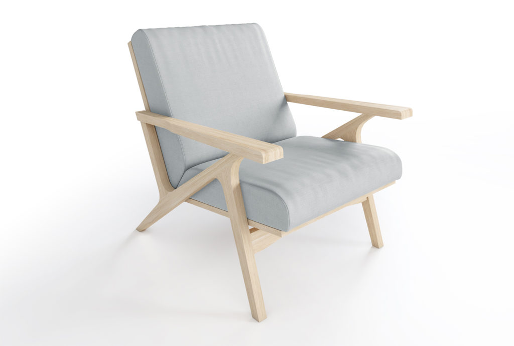 Gin Chair gray upholstery