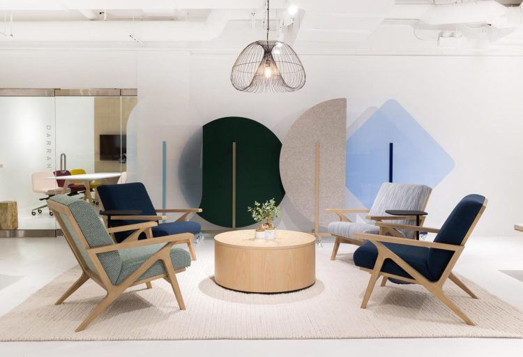 Darran Gin chair four chairs in living room setting