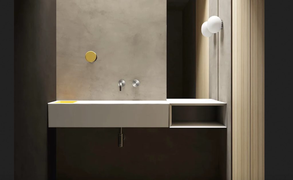 NEXT white with small storage unit