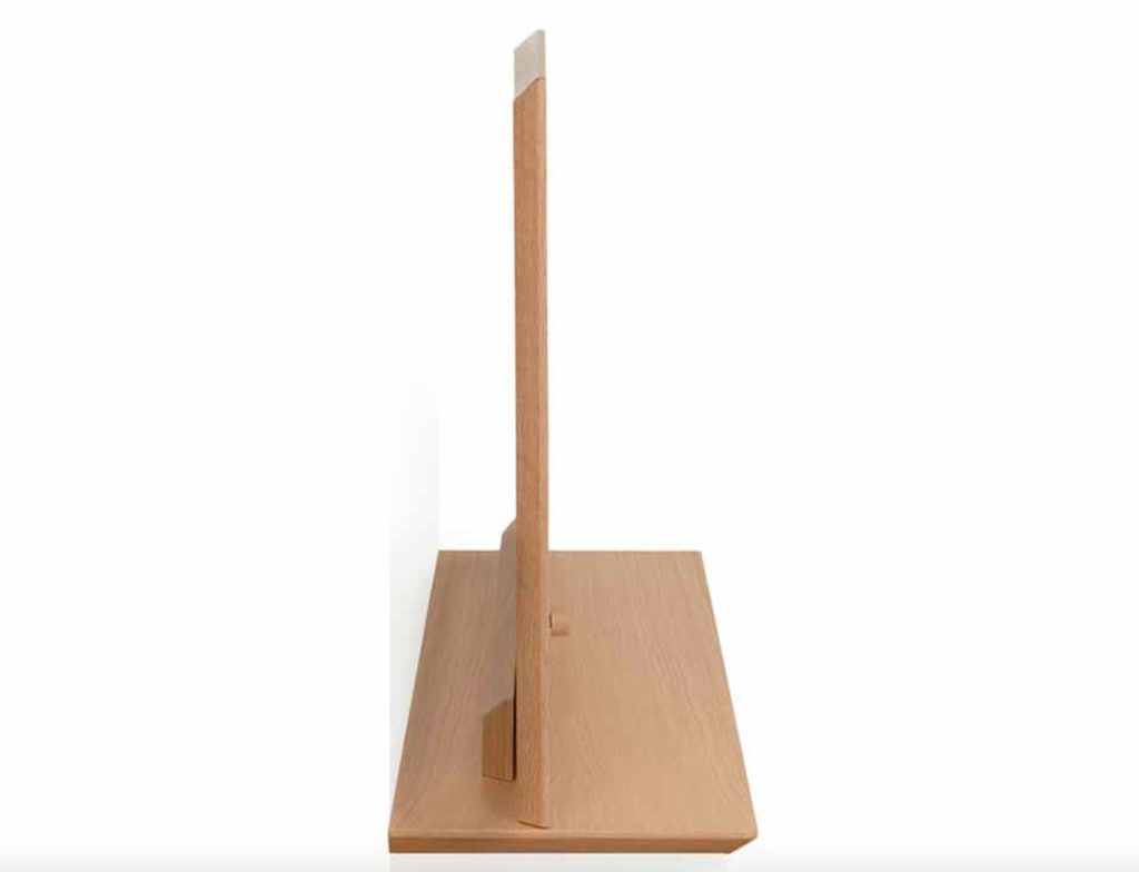 Alada desk side view in shelf position natural