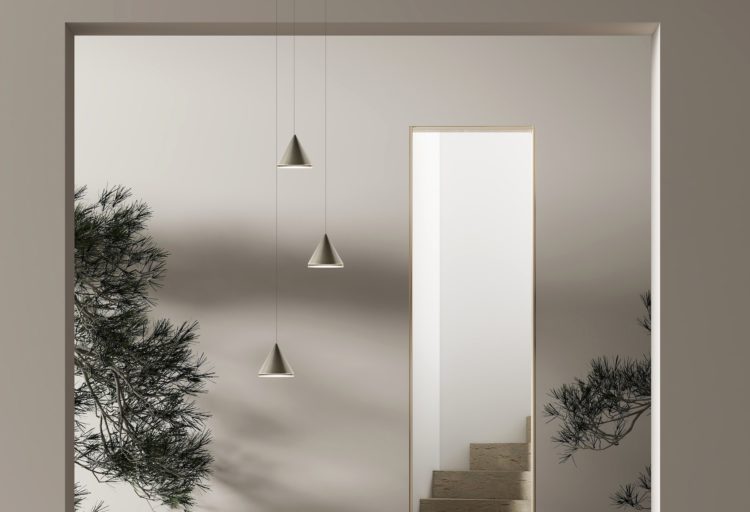 Alto-Flat three fixture in lobby