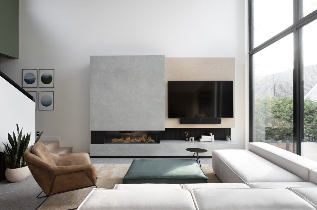 Johnstone concrete fireplace surround