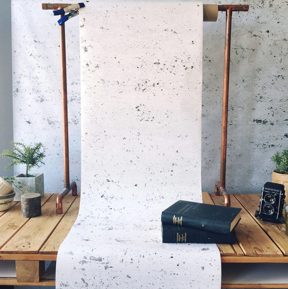 Wynil wallpapear that looks like polished concrete