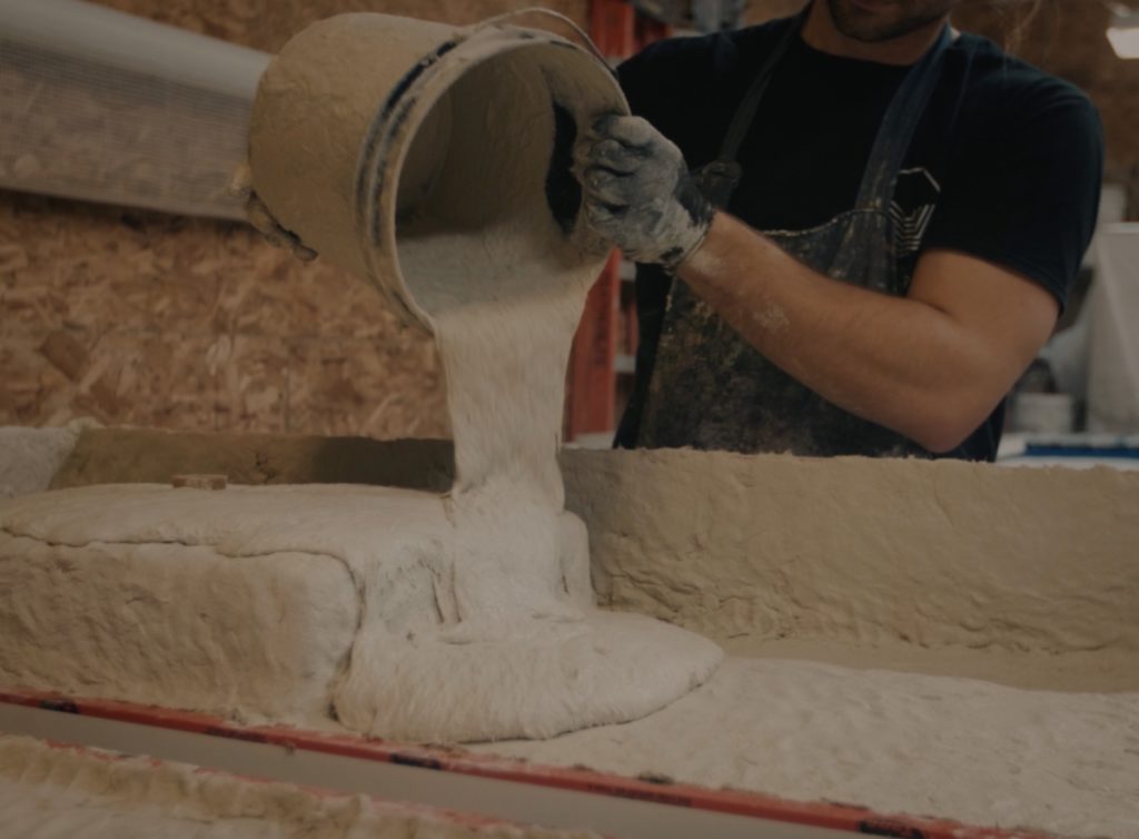 Johnstone architectural concrete pouring by hand