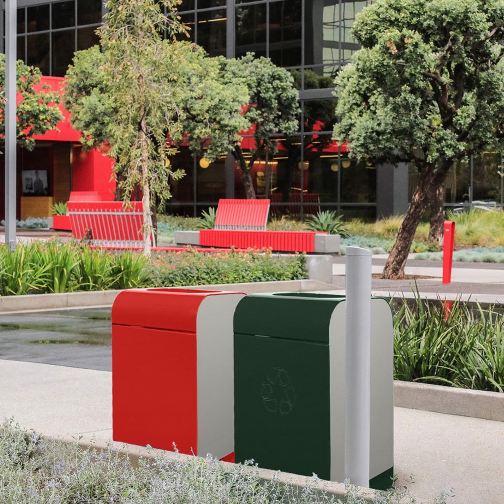 Colorful Trash Receptacle from Jane Hamley Wells Colorful Trash Receptacle from Jane Hamley Wells