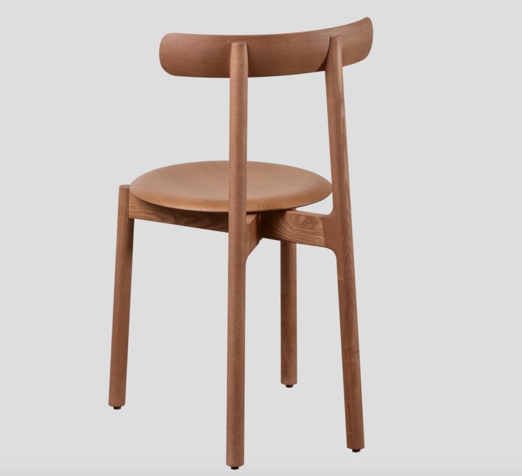 in Walnut from rear