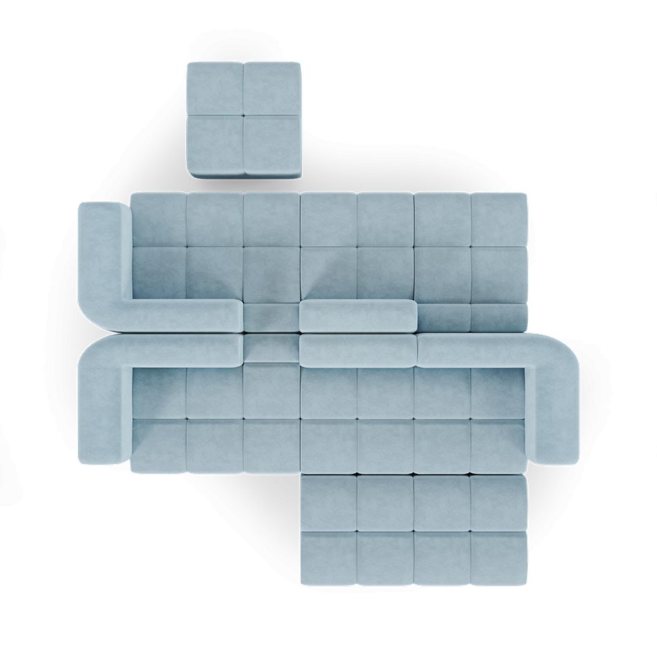 Qube blue view from above