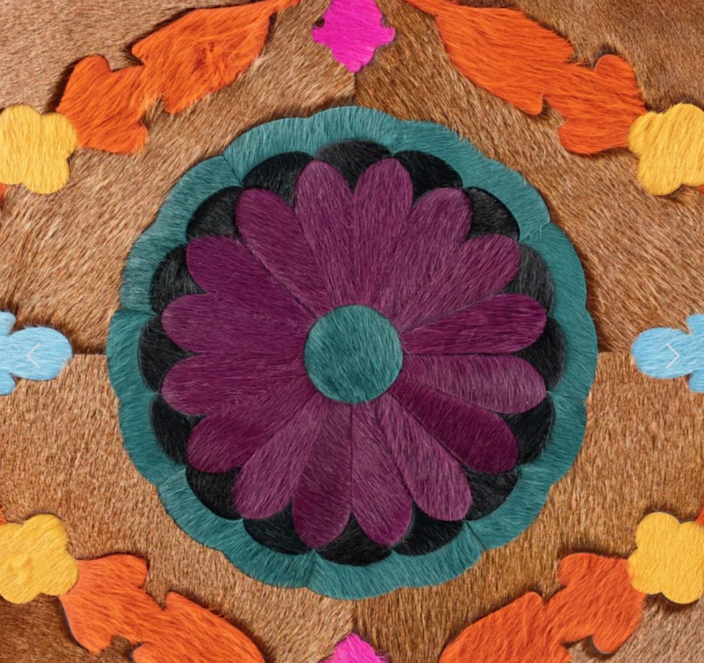 Aubusson detail of central floral motif