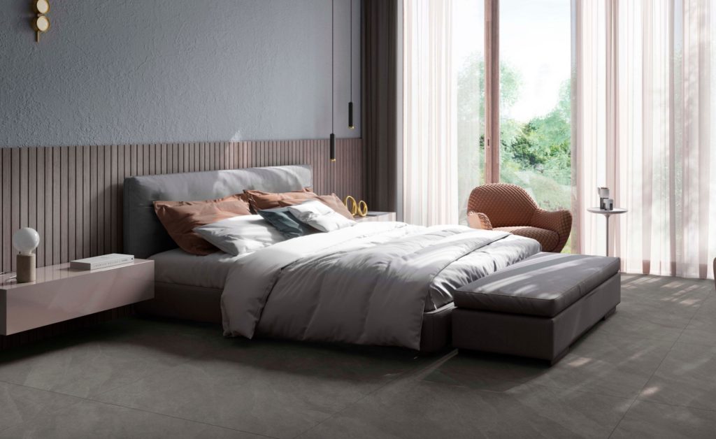 Casalgrande Padana tile on floor of luxury bedroom
