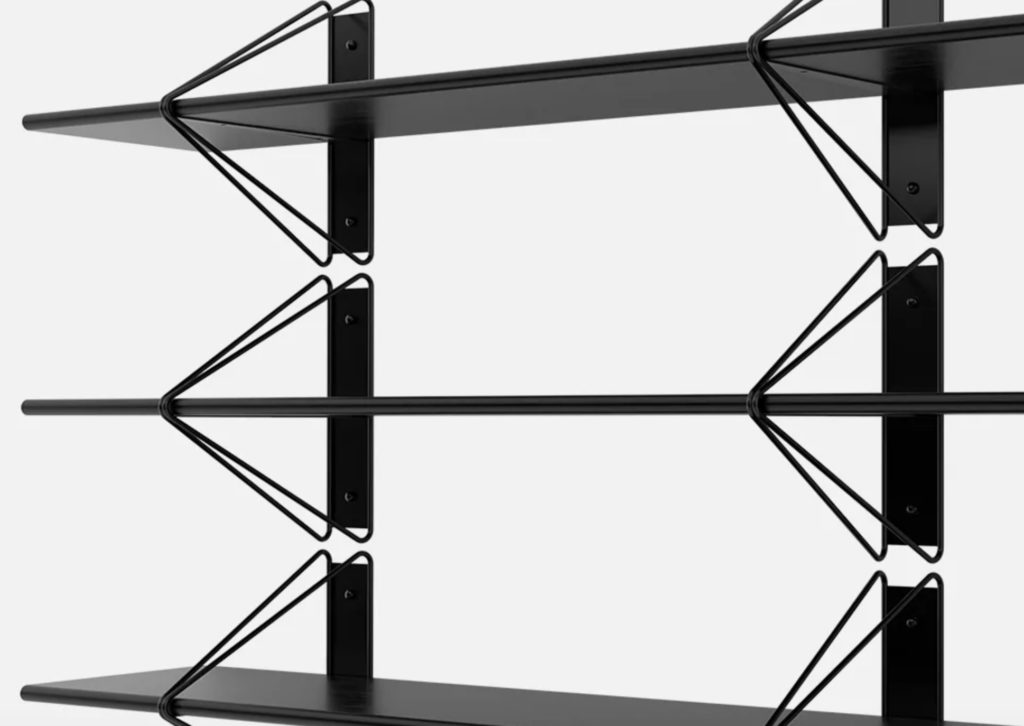 bookshelf black on black