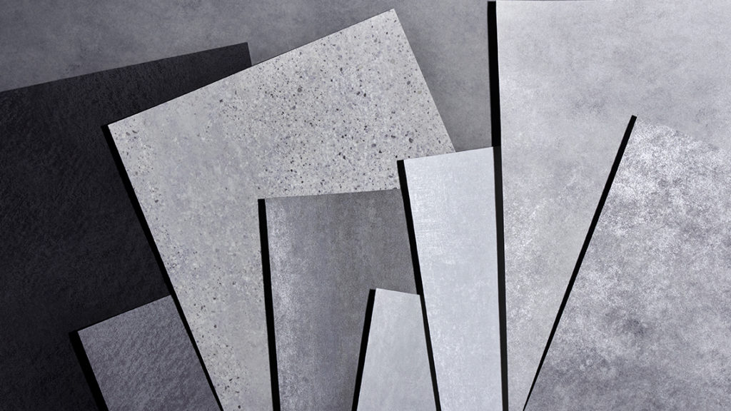 Swatches in the gray color spectrum