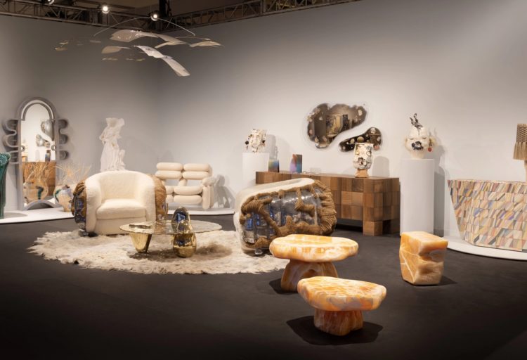 Future Perfect booth at Design Miami with the work of several artists/designers displayed
