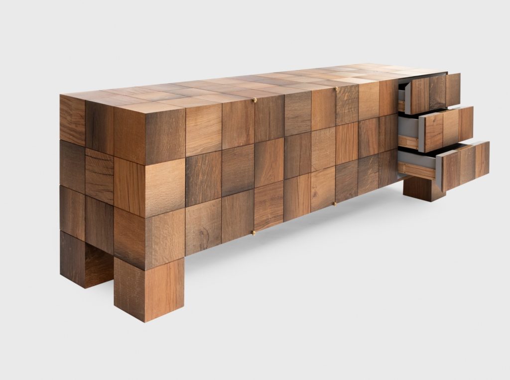 Dresser with drawers open