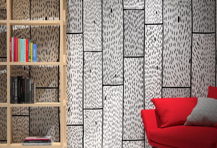 black and white woodgrain wallpaper