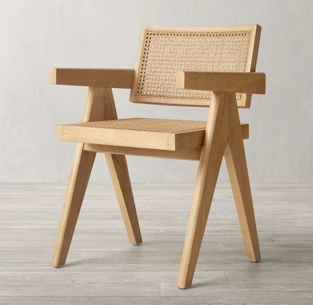 Jakob chair light oak front/side view
