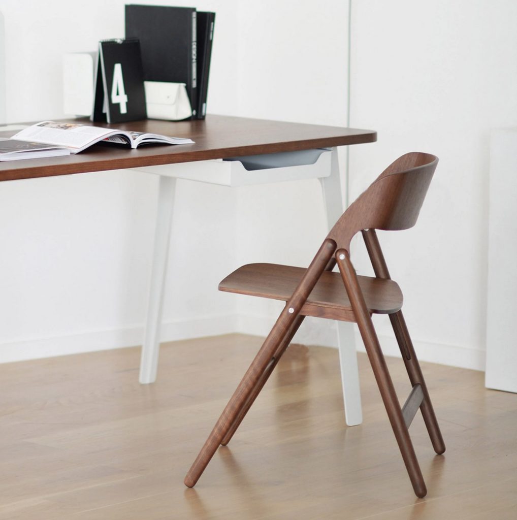 Narin Chair in oak near desk