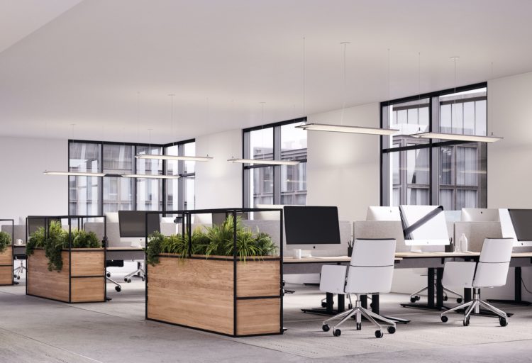 Wings lights in open office