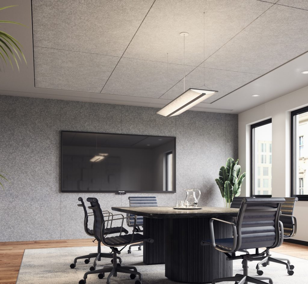 Wings light above conference table 