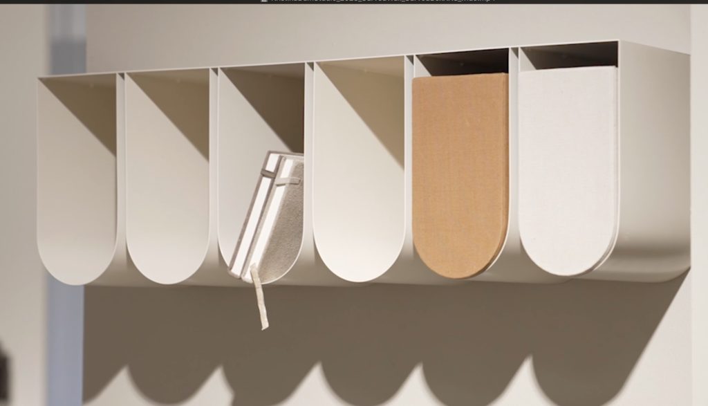 long wall shelf in white 