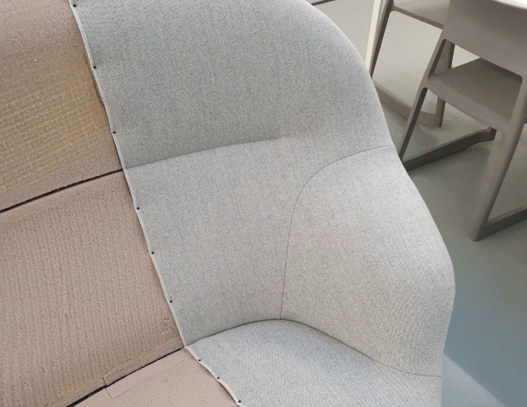 Picture of textile application on Abalon sofa