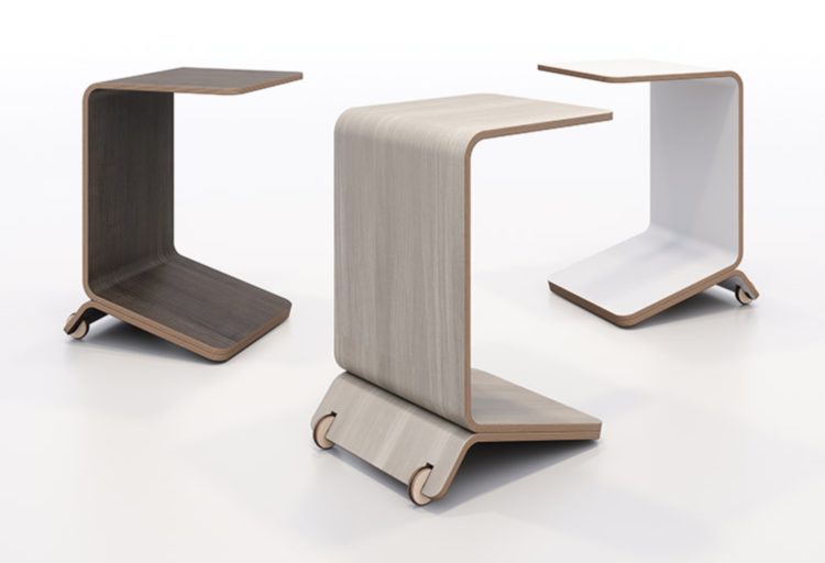 Willow three tables, cutout, in different colors
