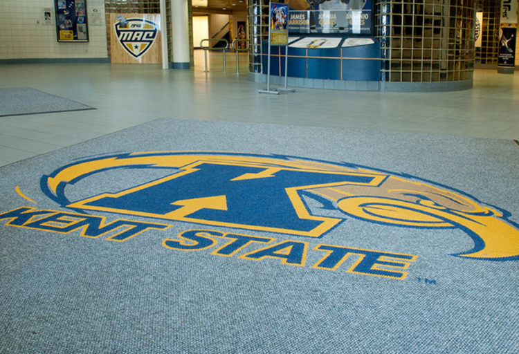 Play collection inlay with college logo, "Kent State"