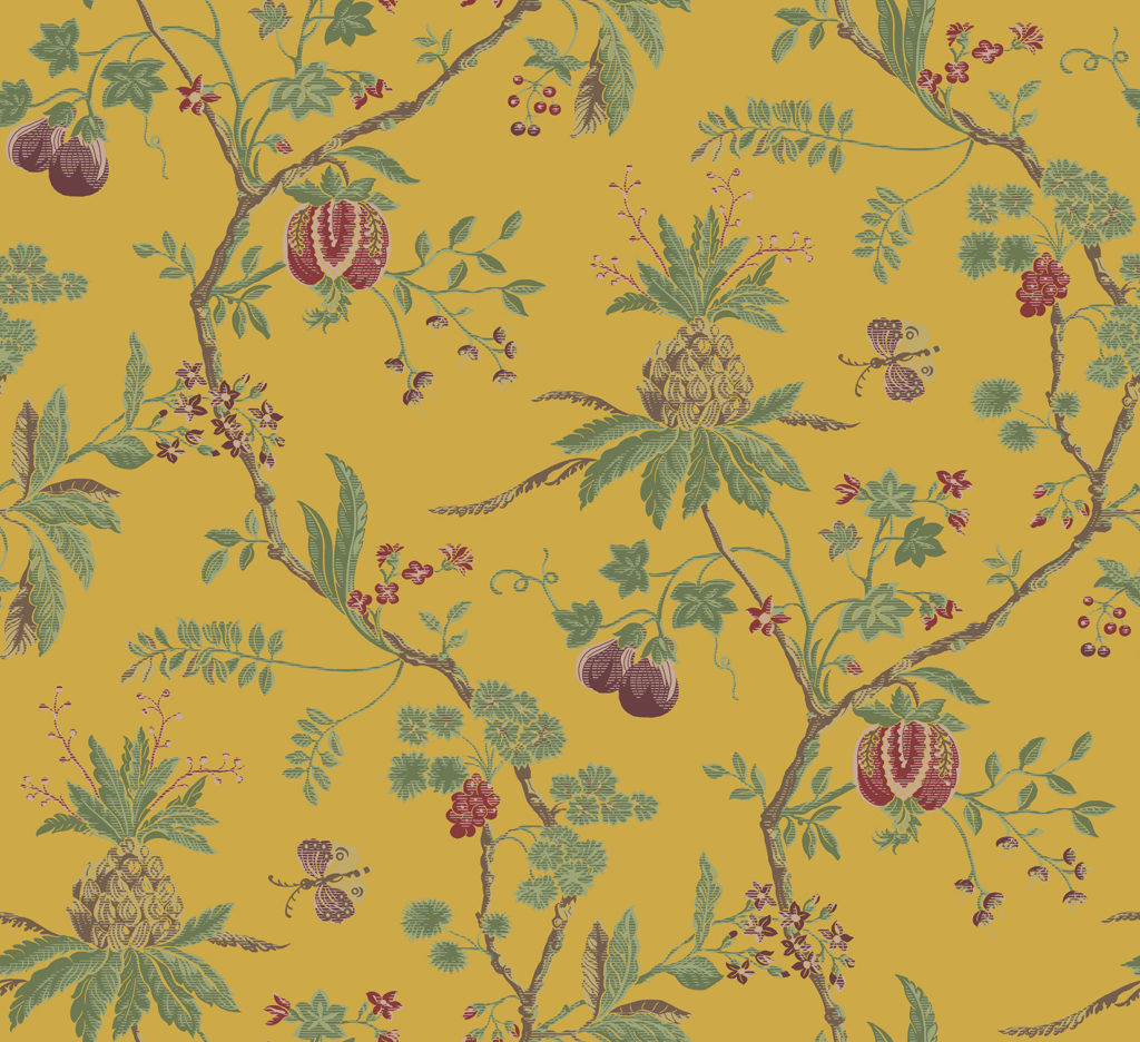 La Peruse wallpaper in yellow