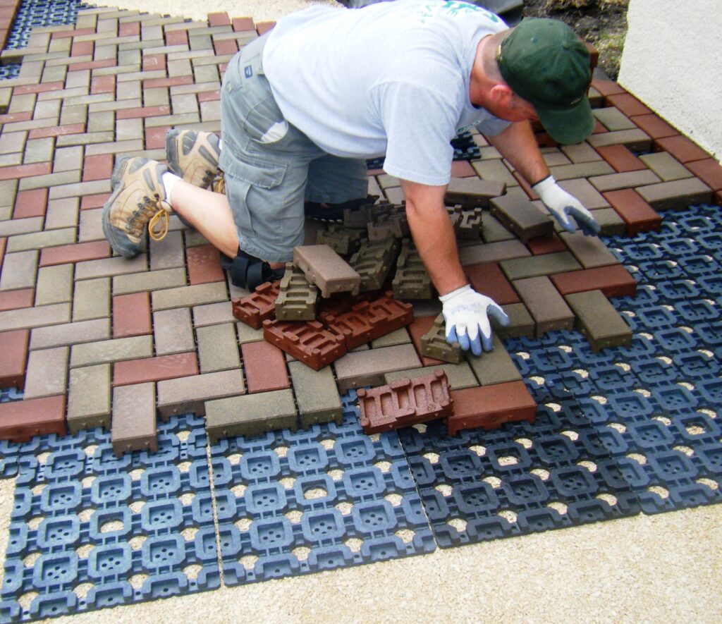 installation of Aspire Pavers