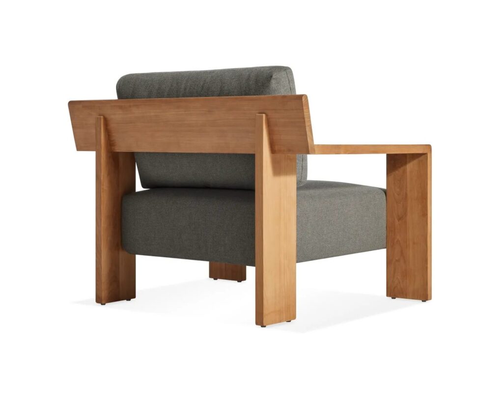 View from behind of chair with nice back detail