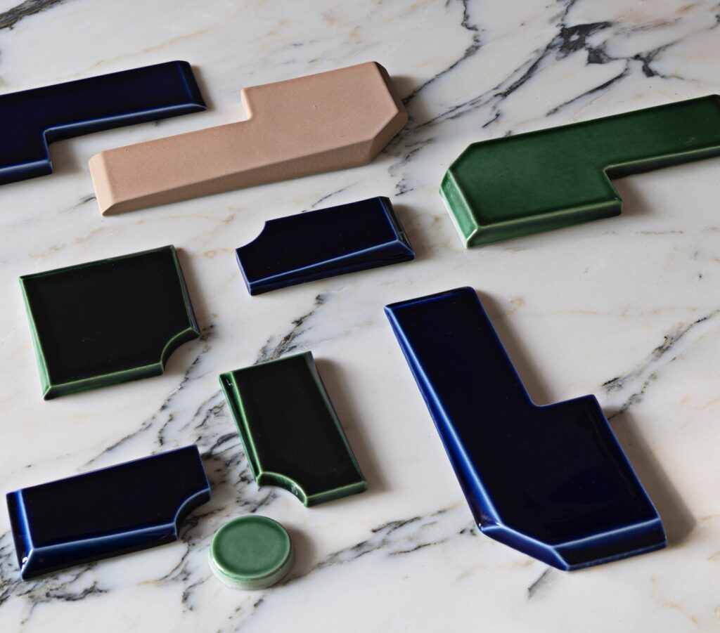 Maya Collection individual modules in green, blue, and clay color