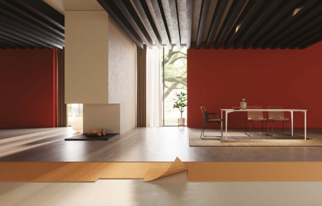 Amorim Cork underlayment with Wood floor