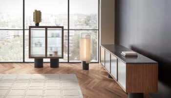 Punt's Rio Sideboard Pairs Wood and Marble