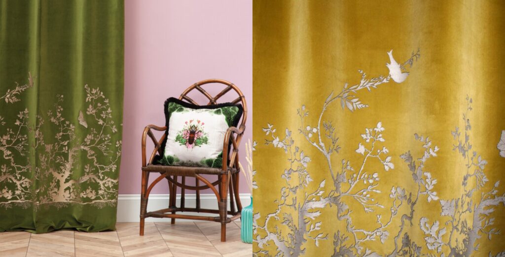 Birdbranch Velvet fabric