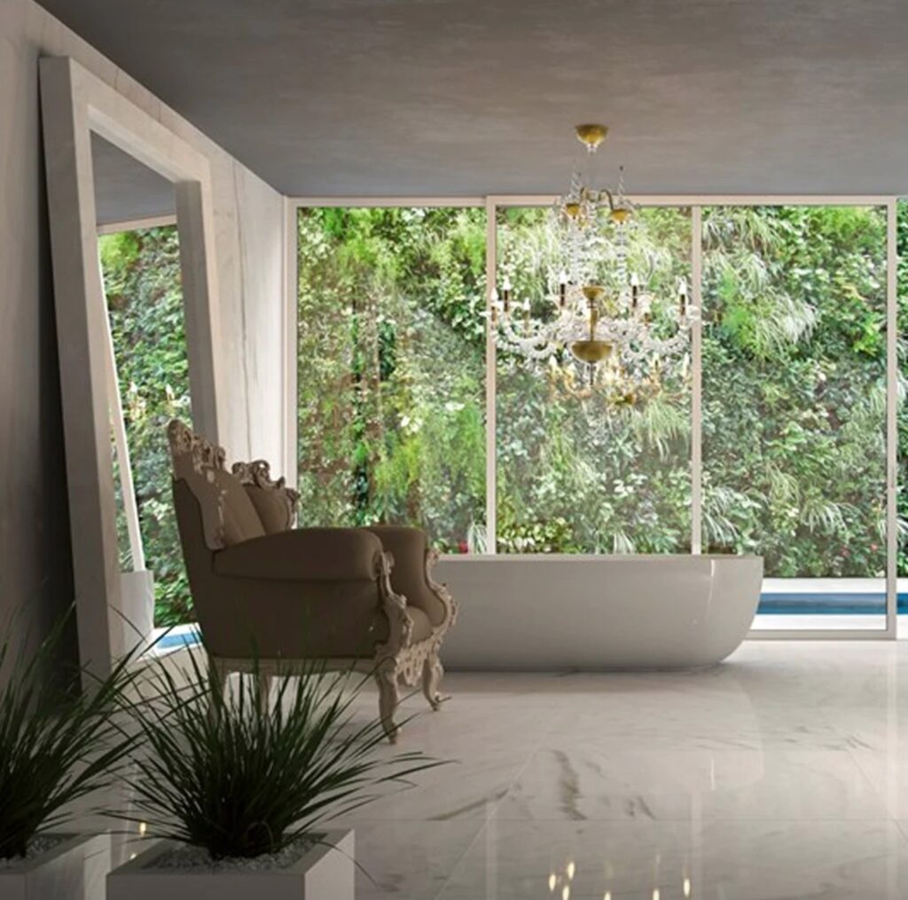 Vea Oro marble on floor