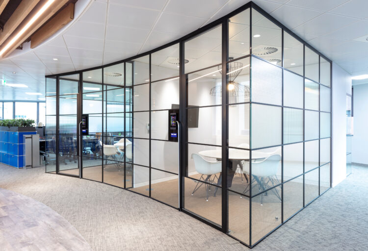 Puroptima office pod with black glazing