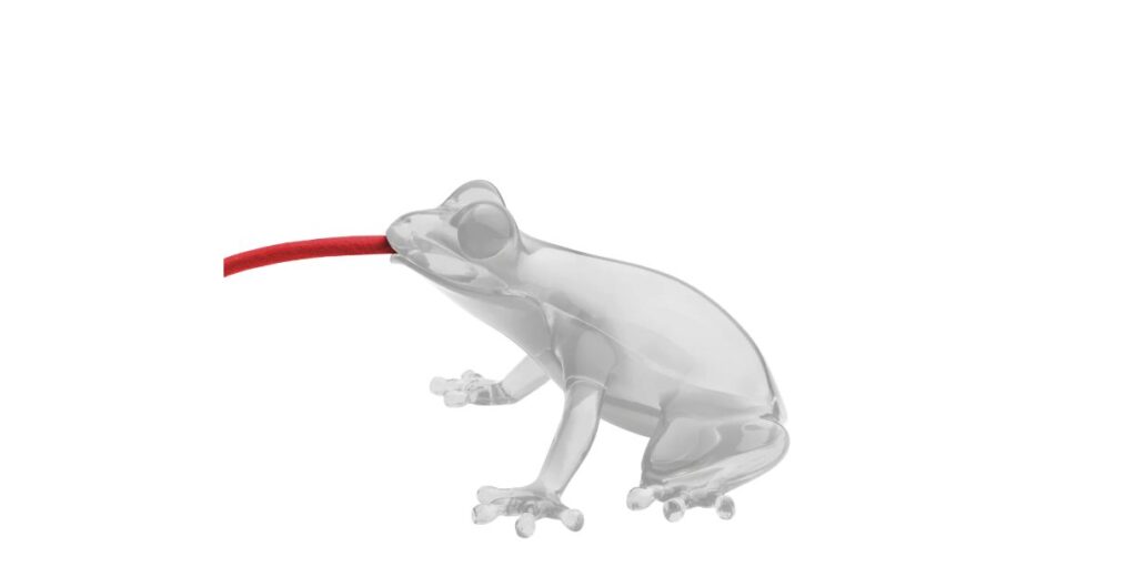 opal hungry frog lamp