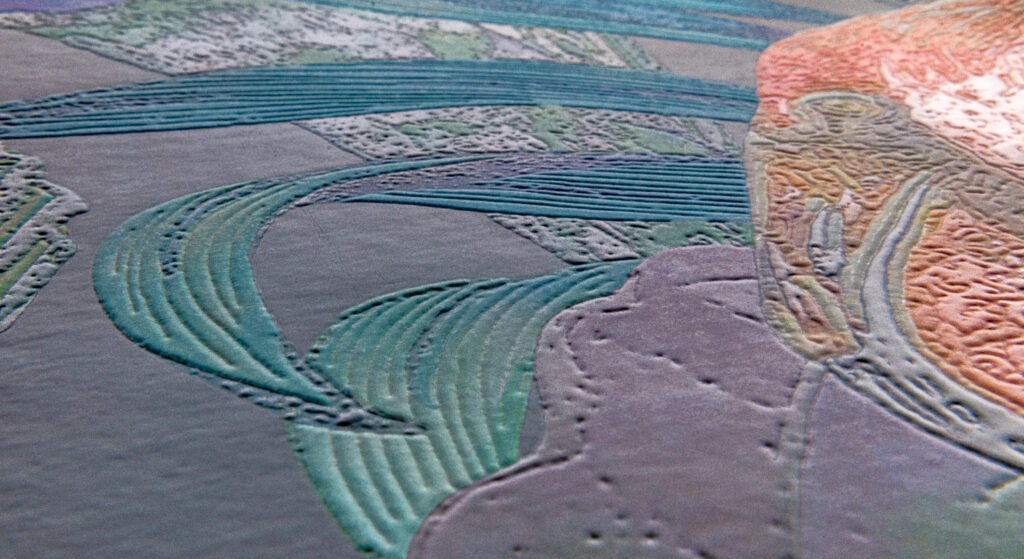 Verna Vélin detail showing textured wallcovering