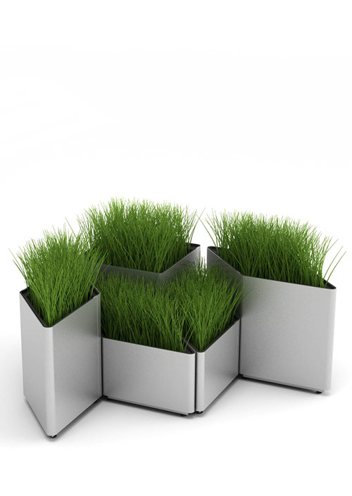 Kaskad Planter in stainless steel